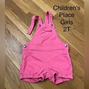The Children's Place Bright Pink Girls Overalls